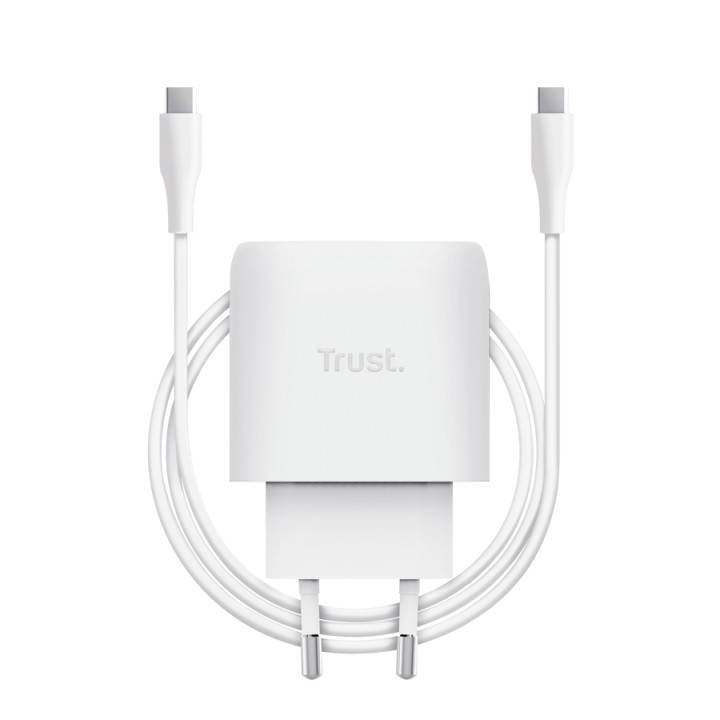 Trust MAXO CHARGEUR 65W USB-C + CABLE USB-C - 2M - BLANC