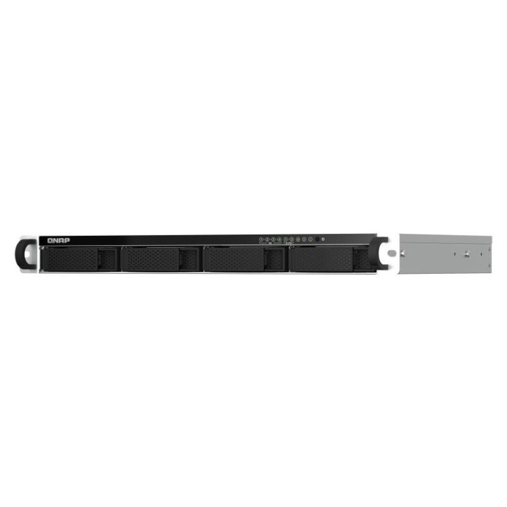 QNAP TS-464EU NAS RACK (1 U) INTEL CELERON N5095 8 GO DDR4 0 TO QNAP TURBO SYSTEM ALUMINIUM. NOIR 