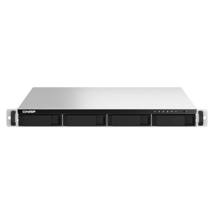 QNAP TS-464U-RP NAS RACK (1 U) INTEL CELERON N5095 8 GO DDR4 0 TO QNAP TURBO SYSTEM ALUMINIUM. NOIR 