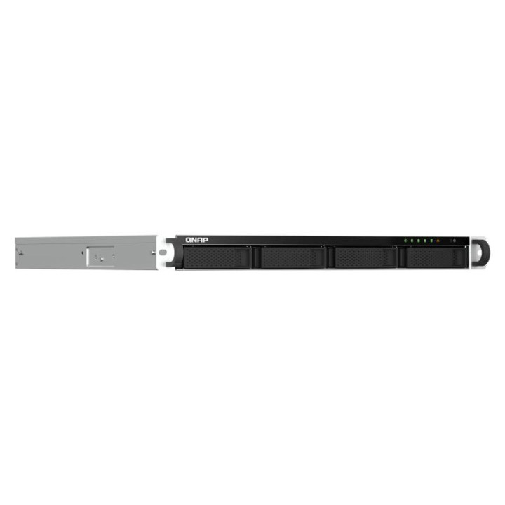 QNAP TS-464U-RP NAS RACK (1 U) INTEL CELERON N5095 8 GO DDR4 0 TO QNAP TURBO SYSTEM ALUMINIUM. NOIR 