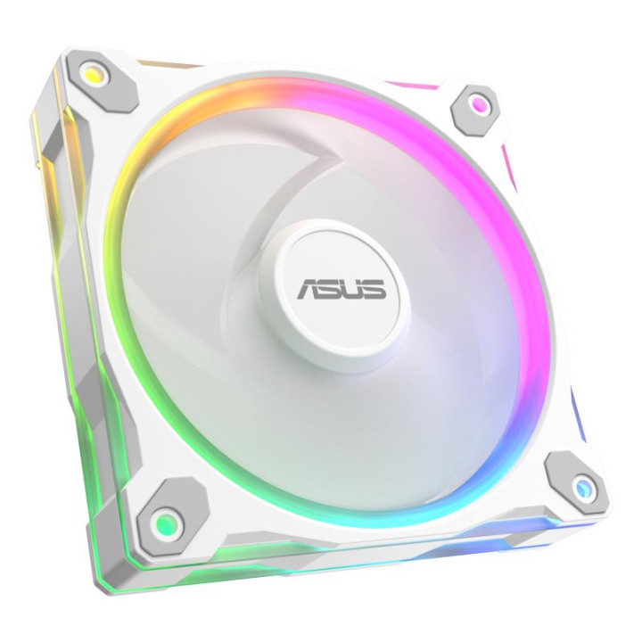 ASUS PRIME MR120 FAN ARGB REVERSE WHITE BOITIER PC VENTILATEUR 12 CM BLANC 