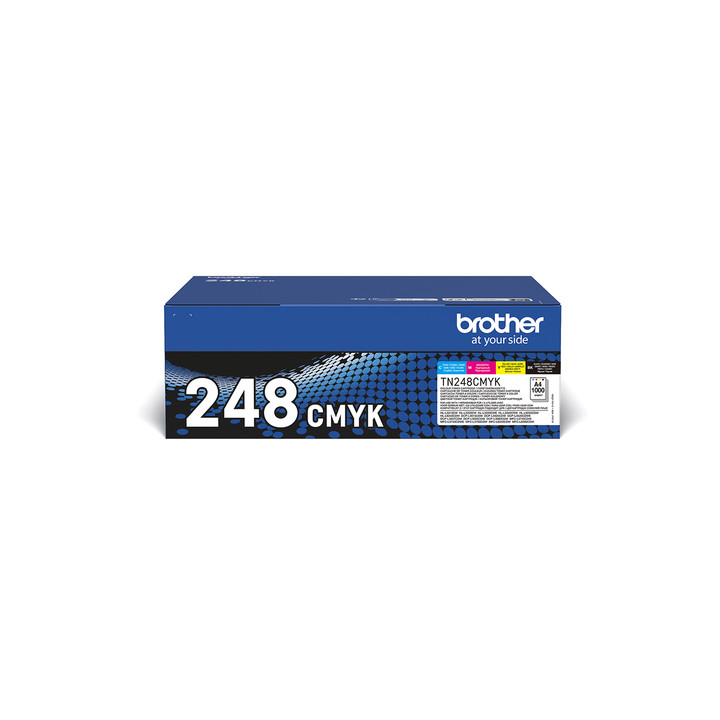 BROTHER PACK 4X COULEURS TONER 1000 PAGES - TN248 CMYK 
