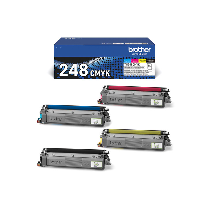 BROTHER PACK 4X COULEURS TONER 1000 PAGES - TN248 CMYK 