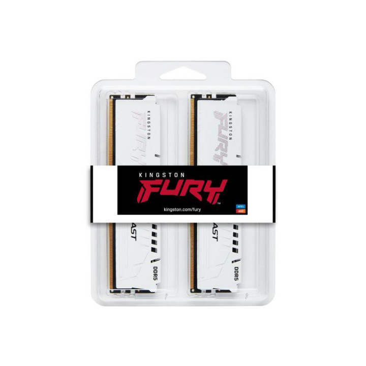 KINGSTON TECHNOLOGY FURY BEAST 32 GO 6000 MT/S DDR5 CL30 DIMM (KITS DE 2) WHITE EXPO 