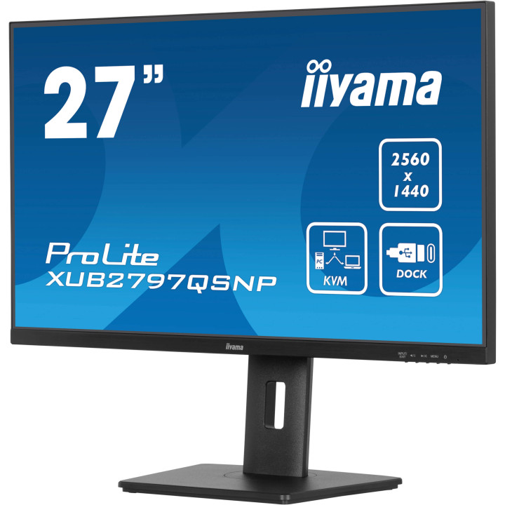 IIYAMA XUB2797QSNP-B1 27 QHD/100HZ/IPS/KVM USB-C 95W 