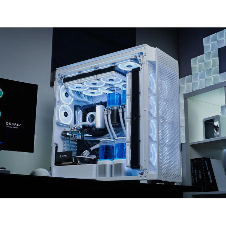 CORSAIR ICUE LINK 9000D RGB AIRFLOW - GT/SSALIM/ATX -BLANC 