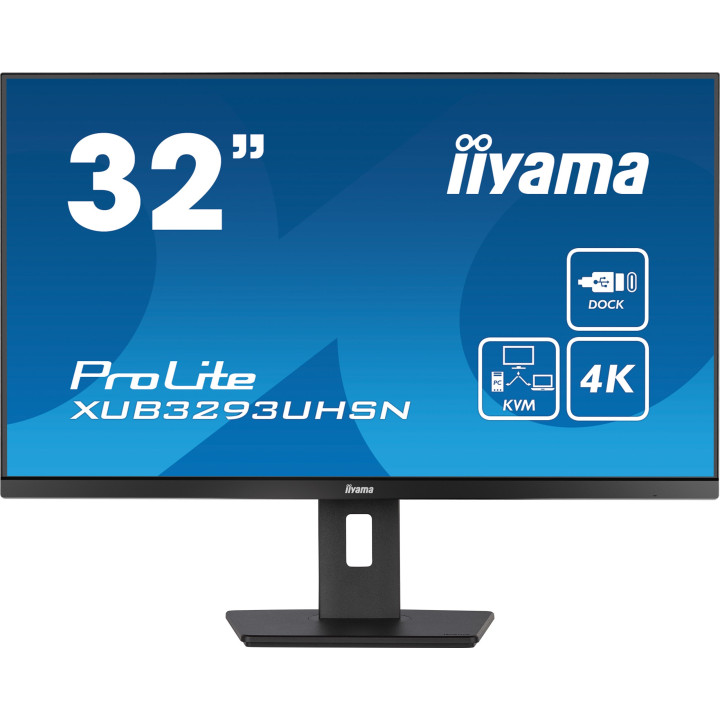 IIYAMA XUB3293UHSN-B5 31.5 4K/60HZ/DOCK USB-C/KVM/RJ45 