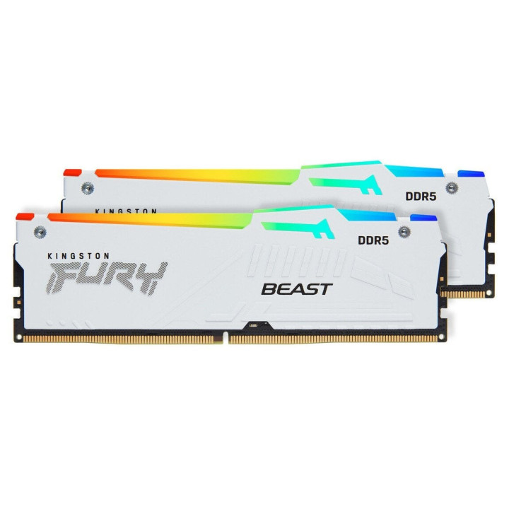 KINGSTON TECHNOLOGY FURY BEAST 64GB 6000MT/S DDR5 CL30 DIMM (KIT OF 2) WHITE RGB EXPO 