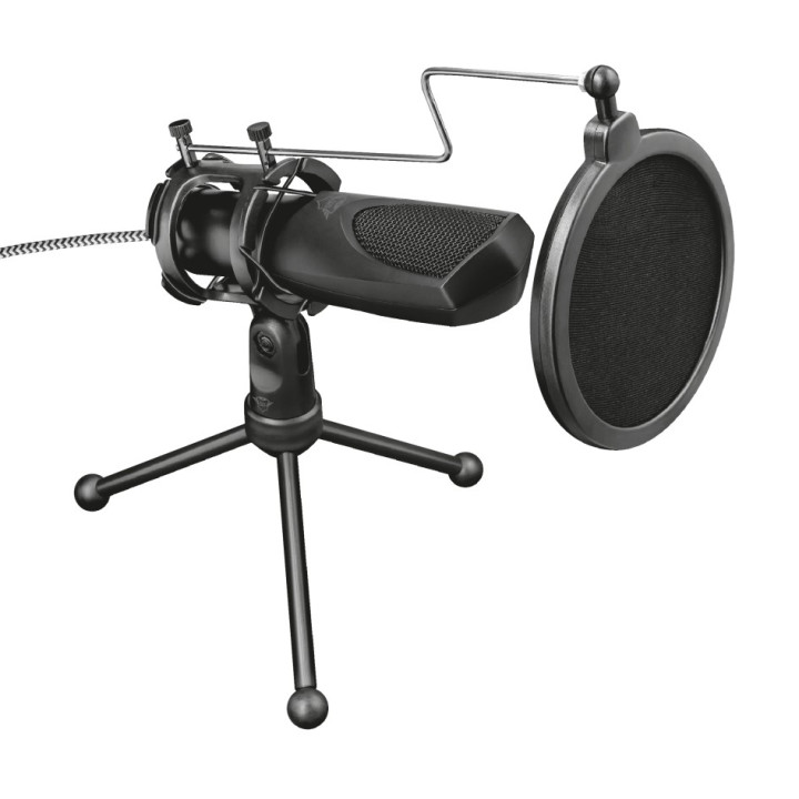 TRUST MICROPHONE STREAMING MANTIS - NOIR/USB/TREPIED 