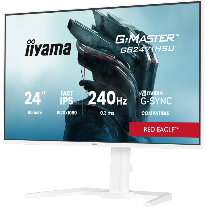IIYAMA 24 FHD/240HZ/FAST IPS/0.3MS/PIVOT/G-SYNC/BLANC 
