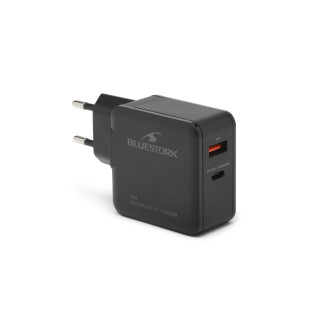 BLUESTORK GAN TECH 65W - USB-C/A - NOIR 