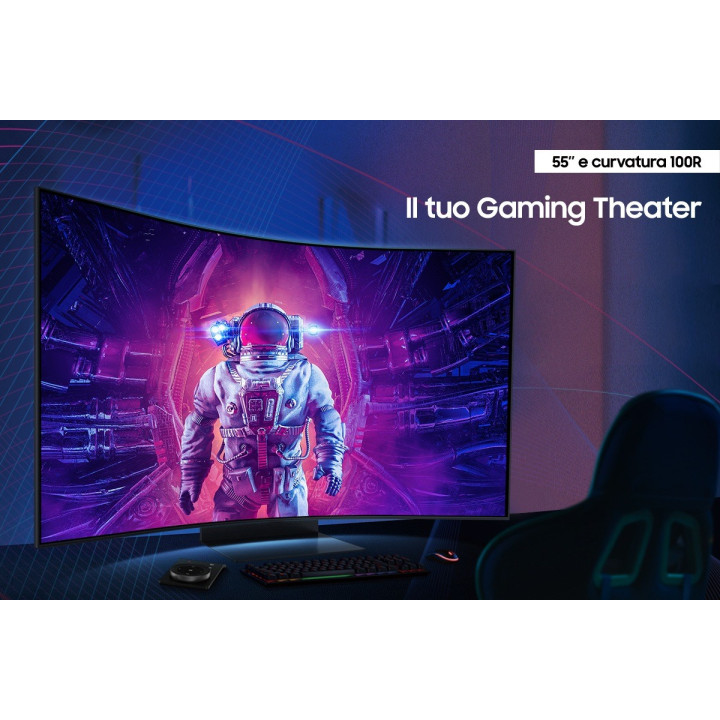 SAMSUNG ARK 55 CURVE 4K/165HZ/1MS/PIVOT/HDR10/FREESPPRO 