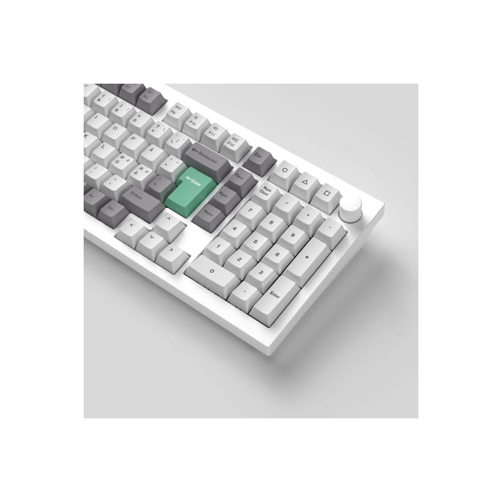 KEYCHRON SET DE TOUCHES - WHITE MINT - COMPLET/ISO-FR/PBT 