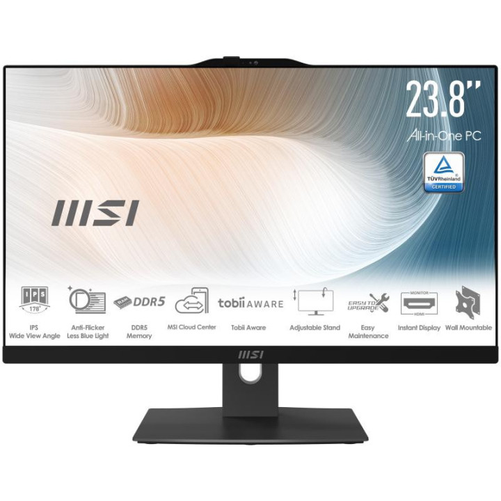 MSI MODERN AM242TP 1M-1230EU INTEL CORE 3 100U 60.5 CM (23.8) 1920 X 1080 PIXELS ECRAN TACTILE PC ALL-IN-ONE 8 GO DDR5-SDRAM 256