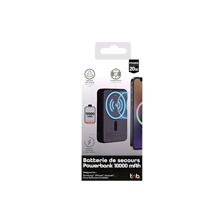 T'nB POWERBANK USB-C/10 000 MAH/20W/NOIR
