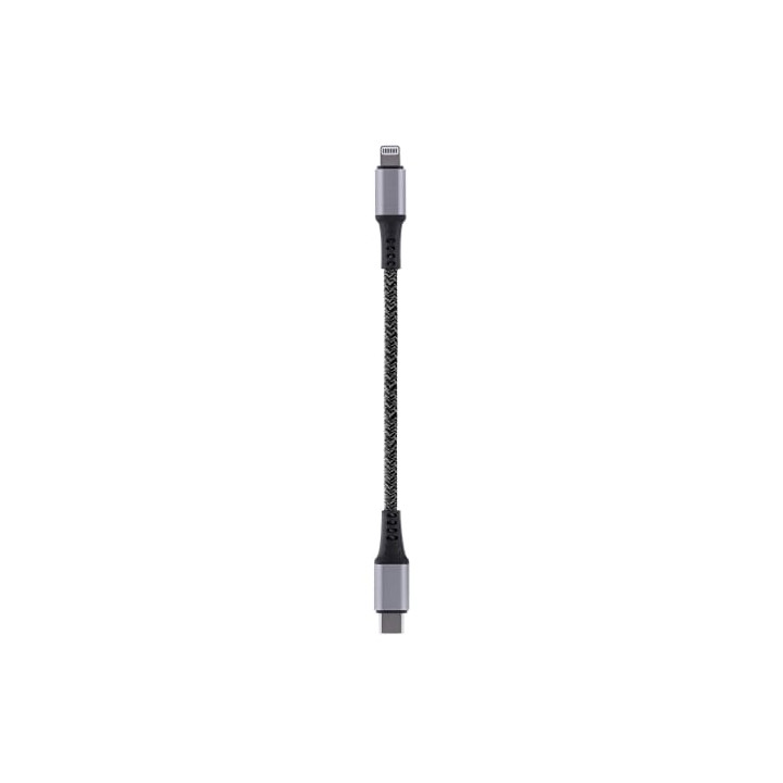 T'nB CABLE USB-C/LIGHTNING - 1.5M - NYLON RPET - NOIR