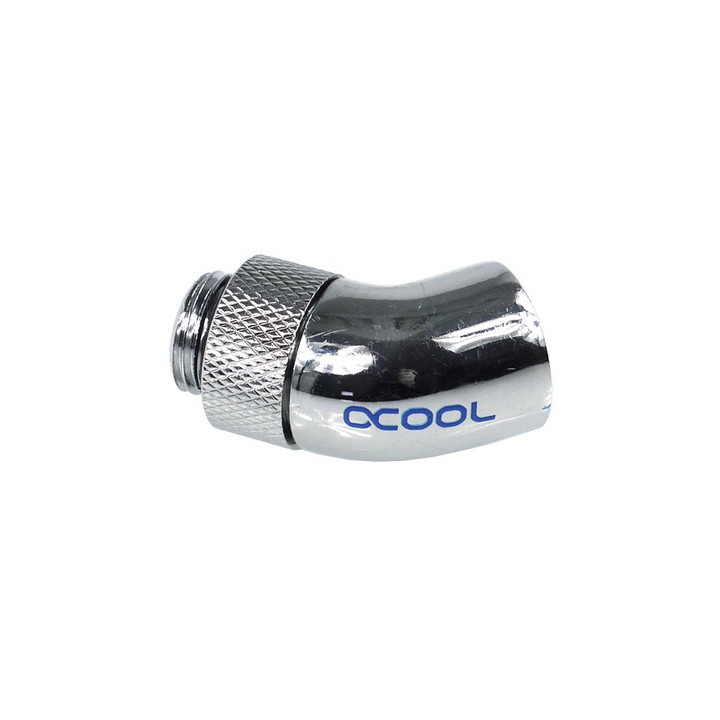 ALPHACOOL HF COUDE 45A ROTATIF - 1/4 MALE / FEMELLE CHROME 
