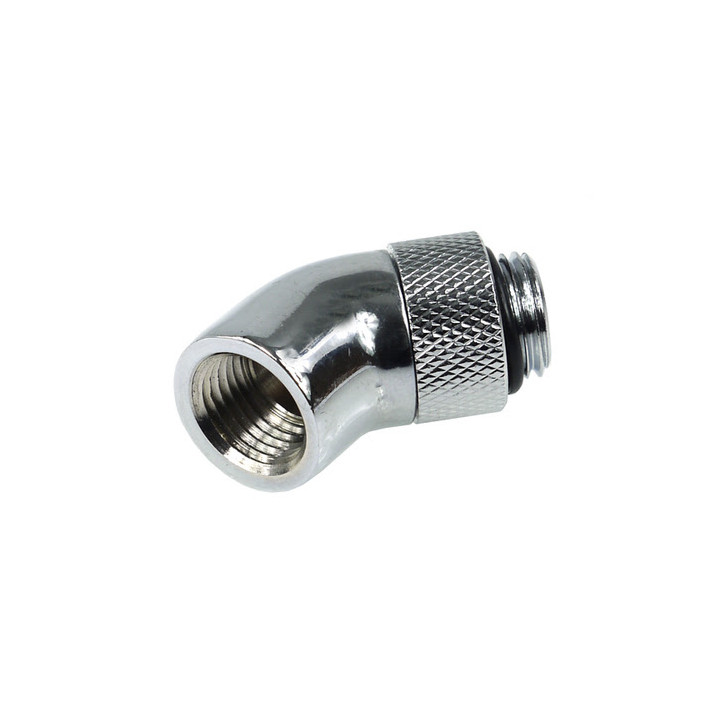 ALPHACOOL HF COUDE 45A ROTATIF - 1/4 MALE / FEMELLE CHROME 