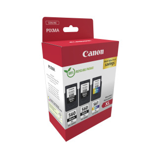 CANON MULTIPACK NOIRES*2 + COULEUR - PG-560XLX2/CL-561XL 