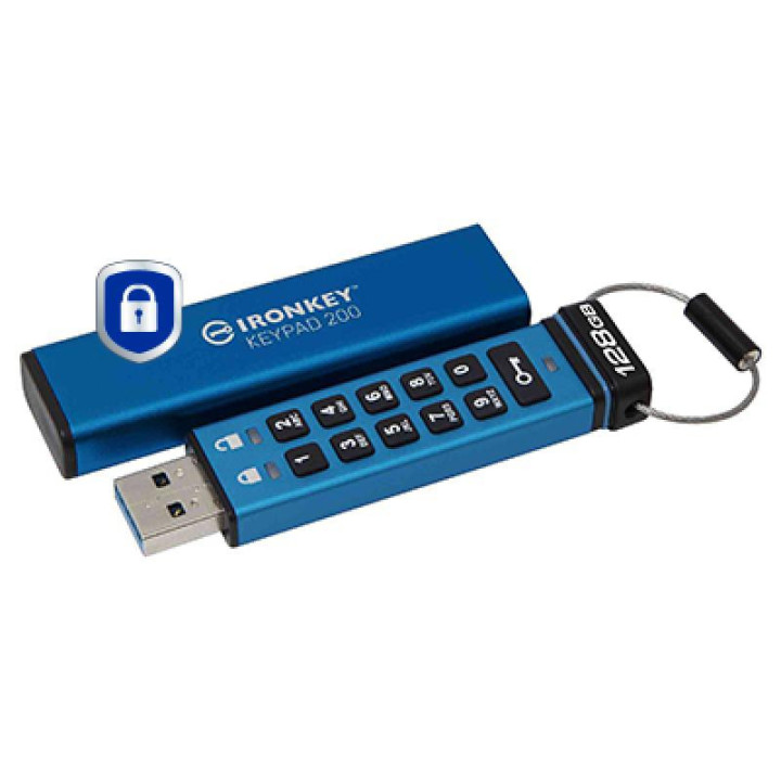 KINGSTON 128GB IRONKEY KEYPAD200 AES-256 