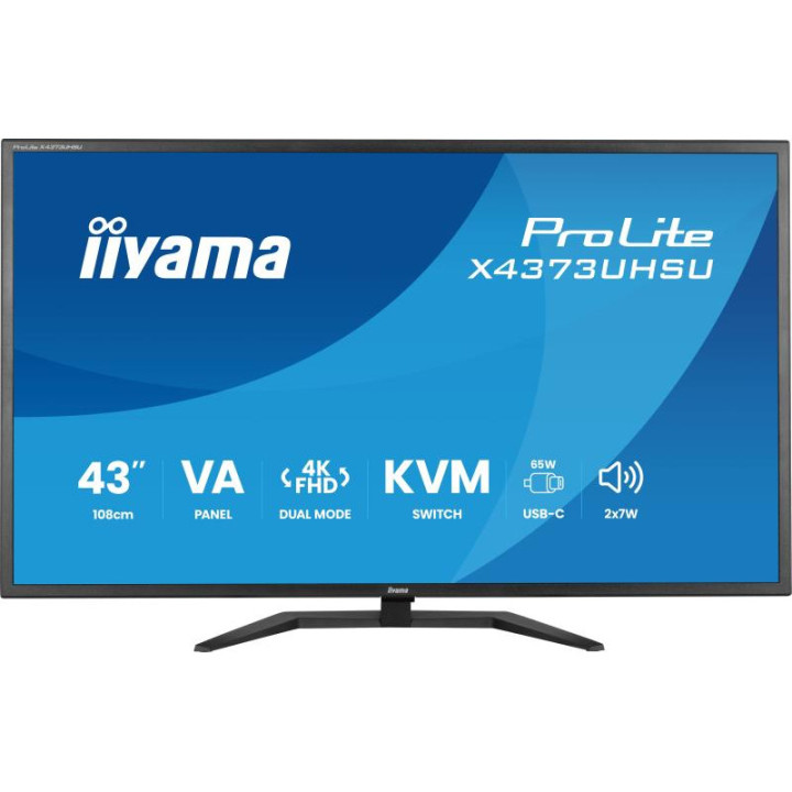 IIYAMA 43 4K/60HZ OU FHD/120HZ VA/3MS/USB-C/KVM 