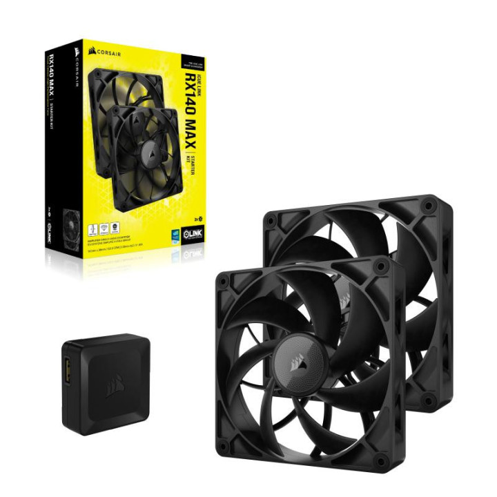 CORSAIR ICUE LINK RX140 MAX BOITIER PC VENTILATEUR 14 CM NOIR 2 PIECE(S) 