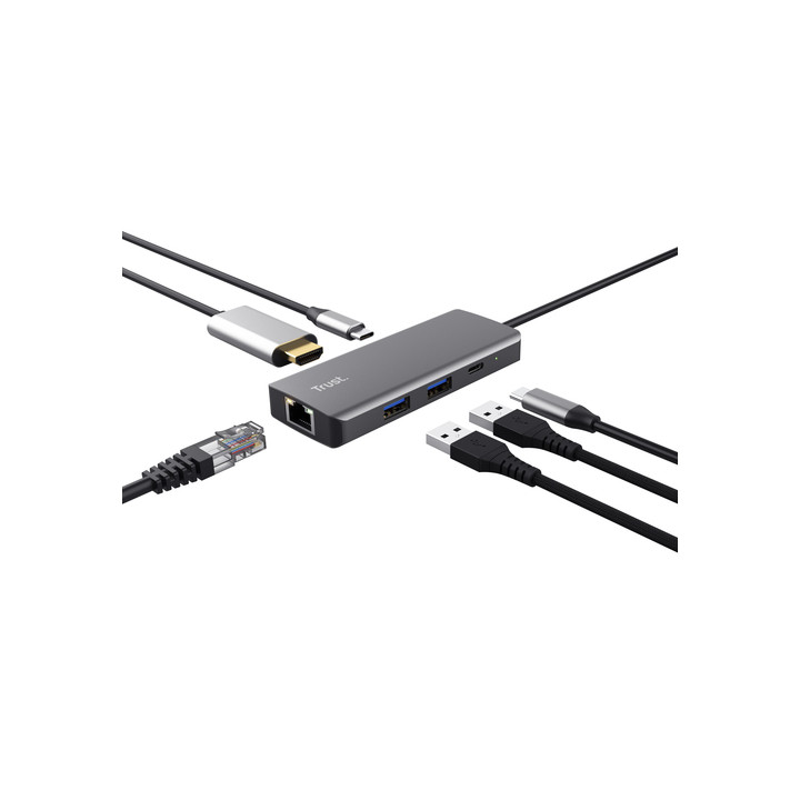 TRUST ADAPTATEUR DALYX USB-C 6 EN 1 