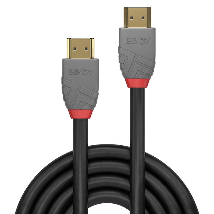 LINDY CABLE HDMI ANTHRA LINE - ETHERNET/0.5M/MALE-MALE 