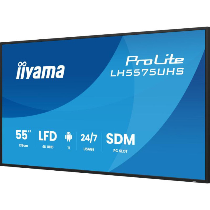 IIYAMA LH5575UHS-B2AG ECRAN D'AFFICHAGE DYNAMIQUE ECRAN PLAT DE SIGNALISATION NUMERIQUE 138.7 CM (54.6) LCD WIFI 500 CD/M2 4K UL