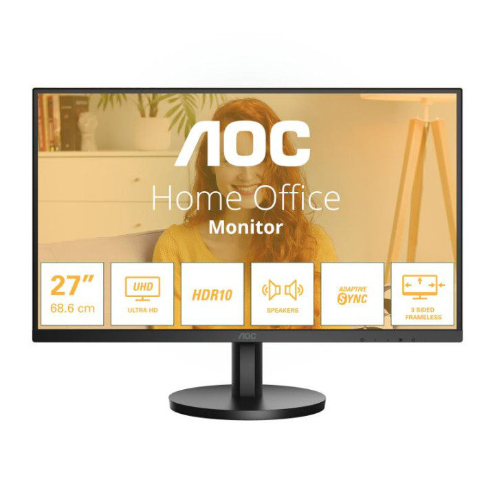 AOC B3 U27B3A ECRAN PLAT DE PC 68.6 CM (27) 3840 X 2160 PIXELS 4K ULTRA HD LCD NOIR 