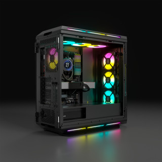 CORSAIR ICUE 5000T RGB TEMPERED BLACK - MT/SANSALIM/E-ATX 