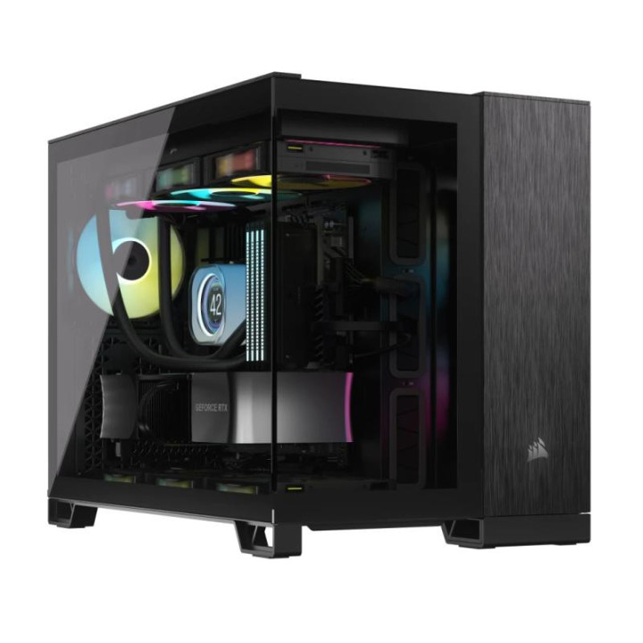 CORSAIR 2500X NOIR/ALUMINIUM - MT/SANSALIM/MATX 