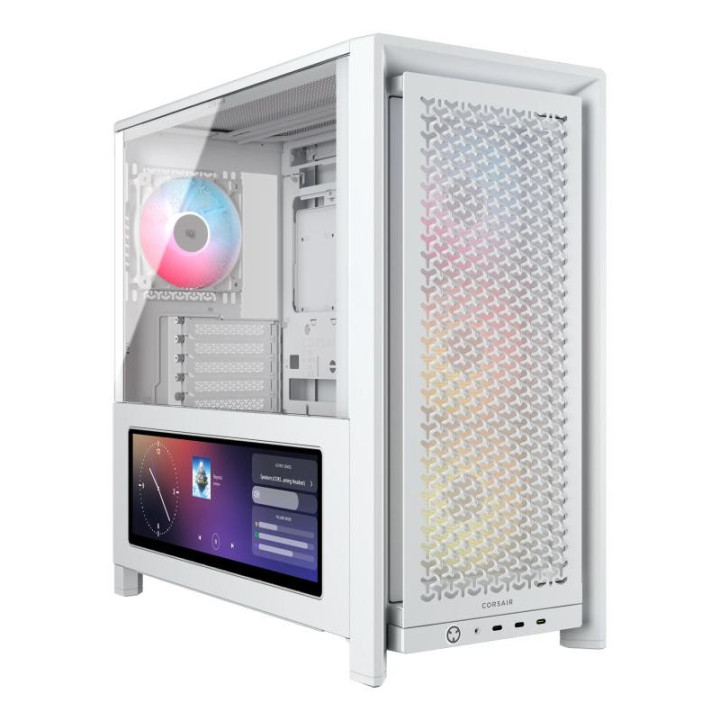 CORSAIR FRAME 4000D LCD RS ARGB BLANC - MT/SANS ALIM/E-ATX 