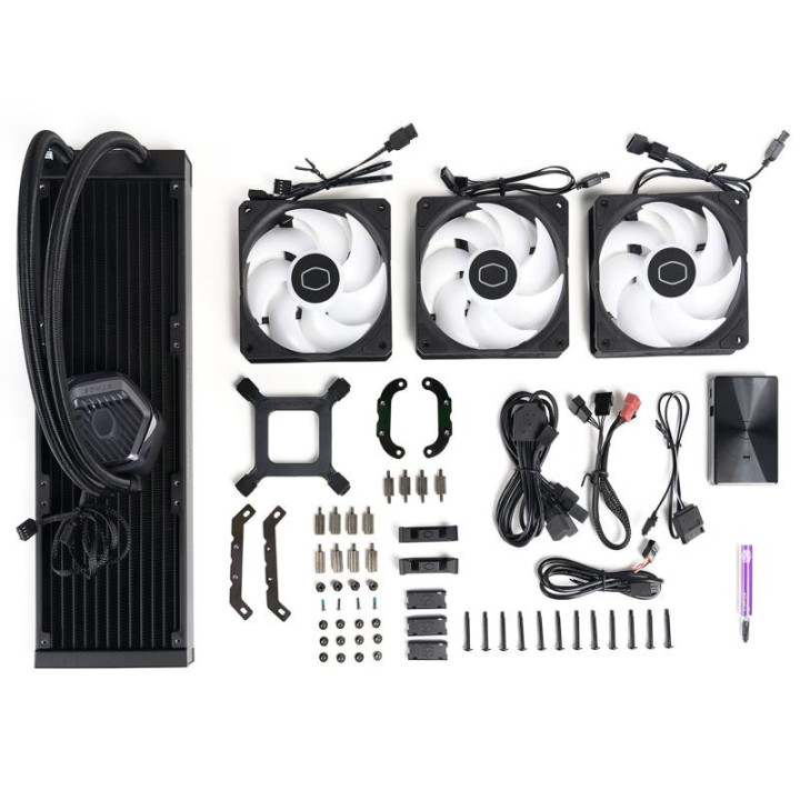 COOLER MASTER MASTERLIQUID 360 ATMOS PROCESSEUR KIT DE REFROIDISSEMENT DU LIQUIDE 12 CM NOIR 