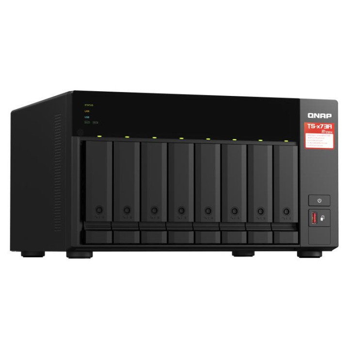 QNAP TS-873A-SW5T SERVEUR NAS 8 BAIES + QSW-1105-5T 