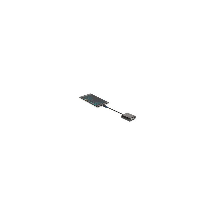 GENERIQUE ADAPTATEUR USB-C MALE - VGA FEMALE ANTHRACITE 