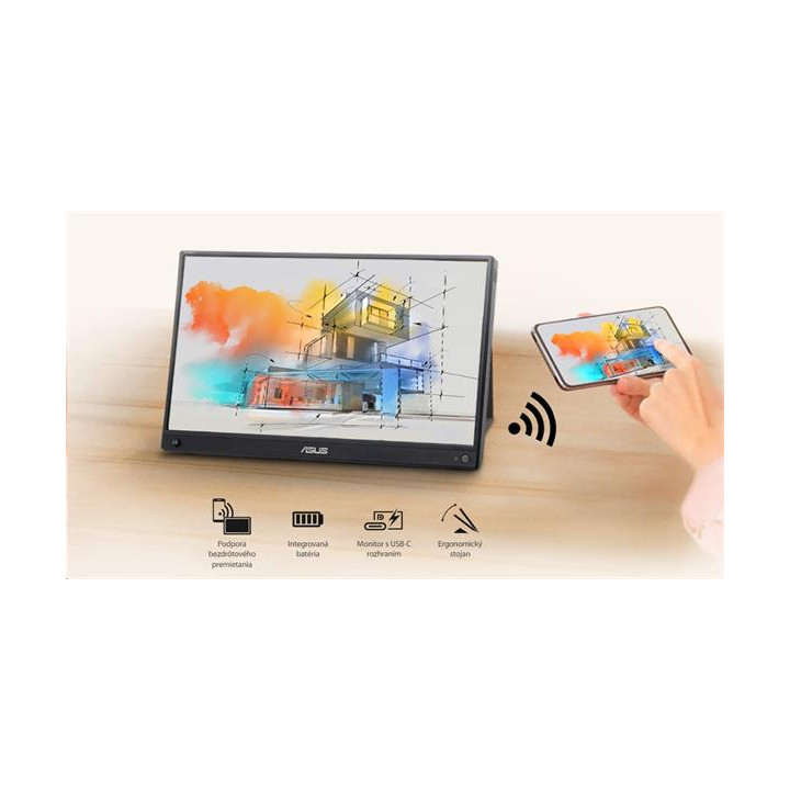 ASUS ZENSCREEN MB16AWP 15.6/FHD/WIFI/USB-C/BATTERIE 