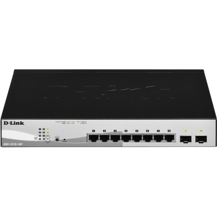D-LINK 8 PORTS POE GIGABIT + 2 PORTS SFP - MANAGEABLE 