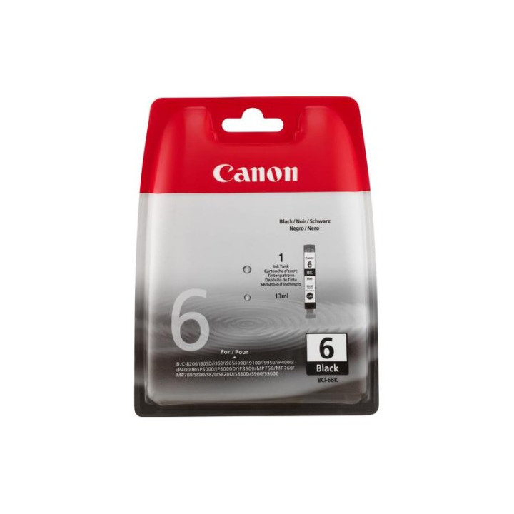 Canon BCI-6 BK Original Noir 1 pièce(s)