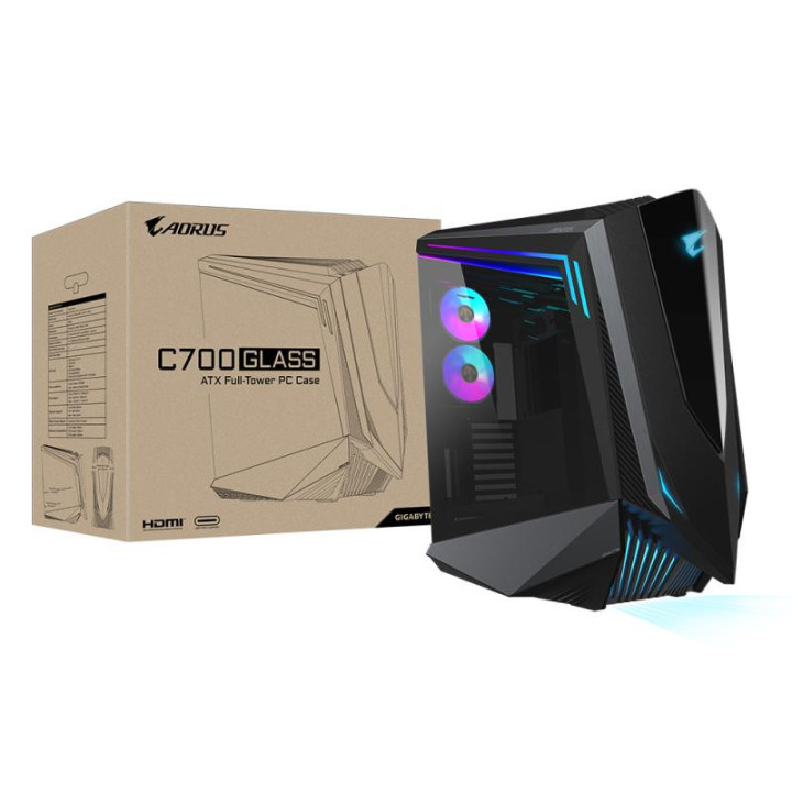 GIGABYTE AORUS C700 GLASS - GT/SANS ALIM/E-ATX 
