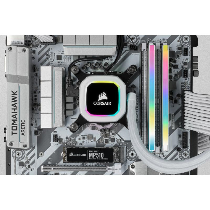 CORSAIR CMH32GX4M2E3200C16W RGB (2X16GO DDR4 3200 PC25600) 