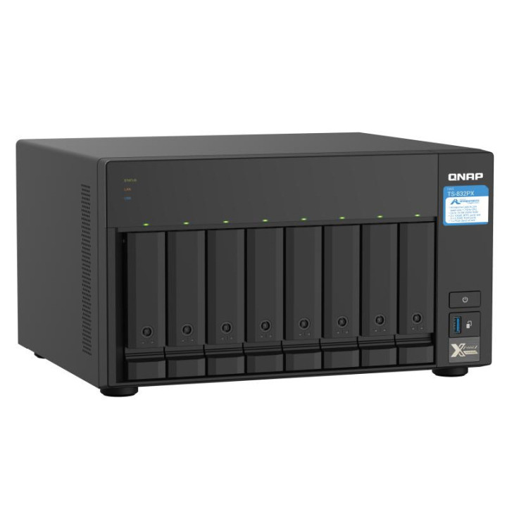 QNAP SYSTEMS TS-832PX-4G 8 BAY 1.7GHZ QC 8GB 