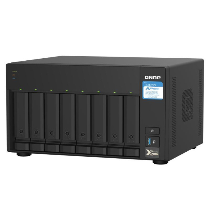 QNAP SYSTEMS TS-832PX-4G 8 BAY 1.7GHZ QC 8GB 