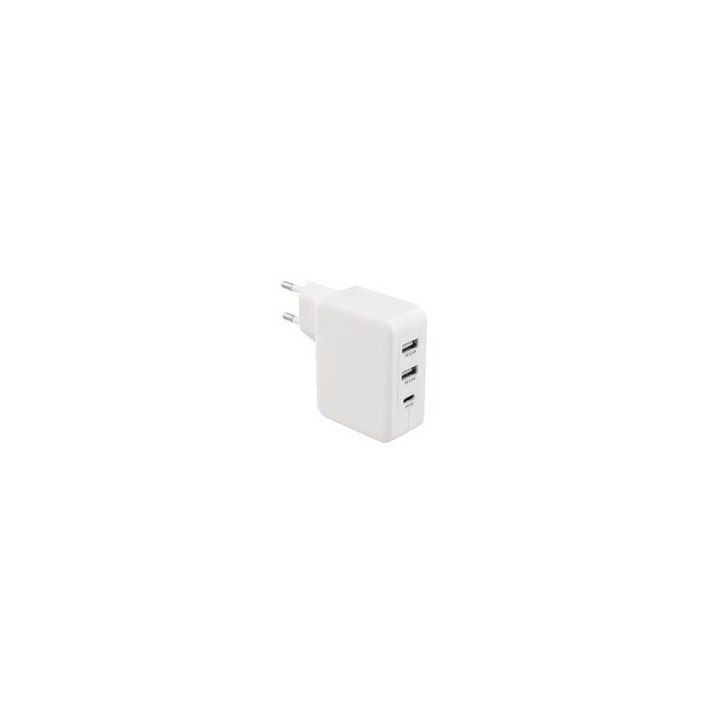 GENERIQUE CHARGEUR MURAL 3 SORTIES 4.8 A 2X USB / USB-C BLA 