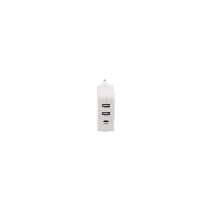 GENERIQUE CHARGEUR MURAL 3 SORTIES 4.8 A 2X USB / USB-C BLA 