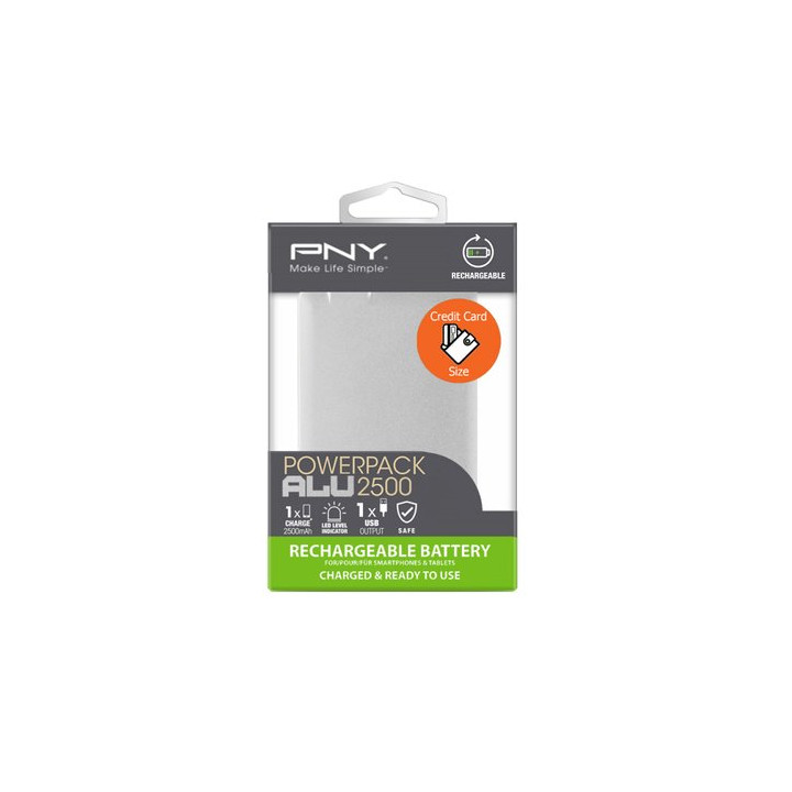 PNY POWERPACK ALU 2500 BANQUE D'ALIMENTATION LI-POL 