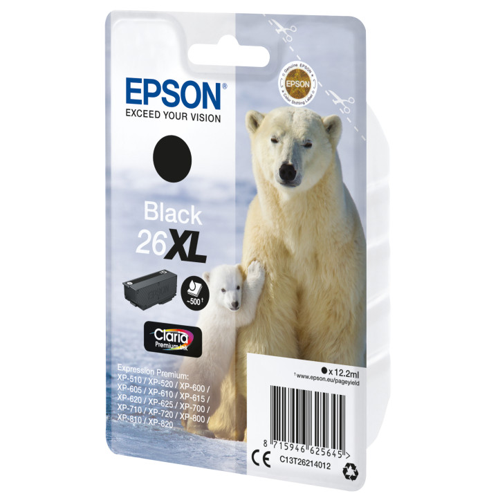 EPSON CARTOUCHE D'ENCRE NOIR 26XL - T2621 
