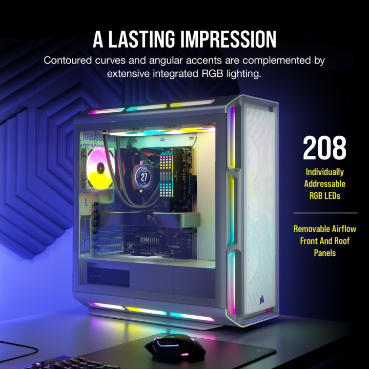 CORSAIR CORSAIR ICUE 5000T MIDI-TOWER. RGB. TEMPERED GLASS 