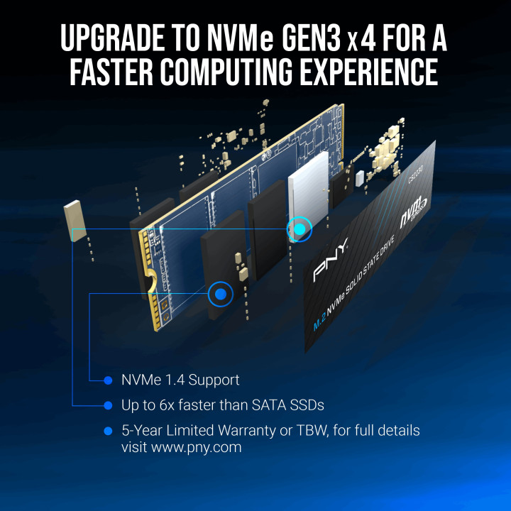PNY 500GO M.2 NVME GEN3 - CS2230 