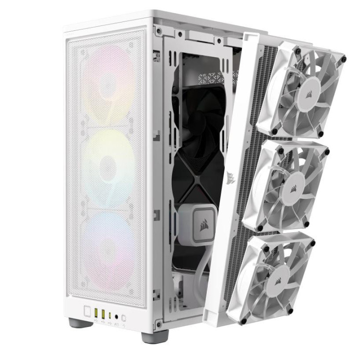 CORSAIR 2000D AIRFLOW RGB BLANC - MT/SANS ALIM/MINI-ITX 